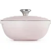 Le Creuset Braadpan Marmite Gietijzer Shell Pink 24 cm Outlet