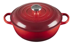 Braadpan Le Creuset Marmite Signature Gietijzer Rond Kersenrood 26 cm