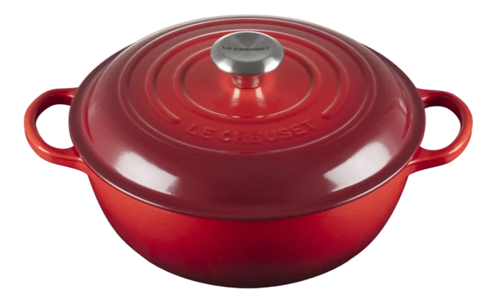 Braadpan Le Creuset Marmite Signature Gietijzer Rond Kersenrood 26 cm