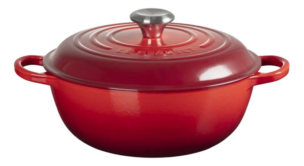 Braadpan Le Creuset Marmite Signature Gietijzer Rond Kersenrood 26 cm