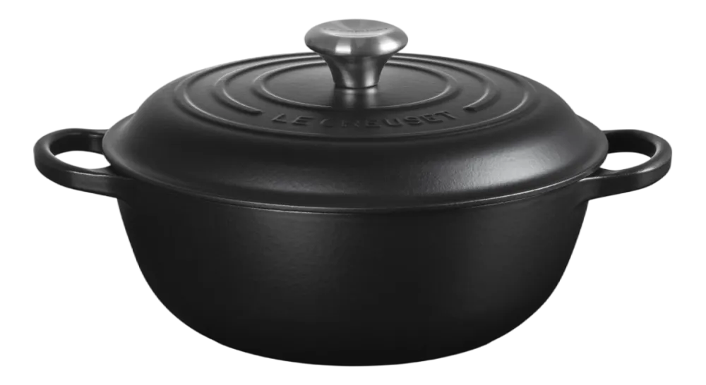 Le Creuset Braadpan Marmite Signature Gietijzer Rond Mat Zwart 26 cm Online