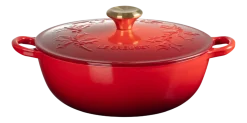 Braadpan Le Creuset Marmite Winter Holly Collection Kersenrood 26 cm