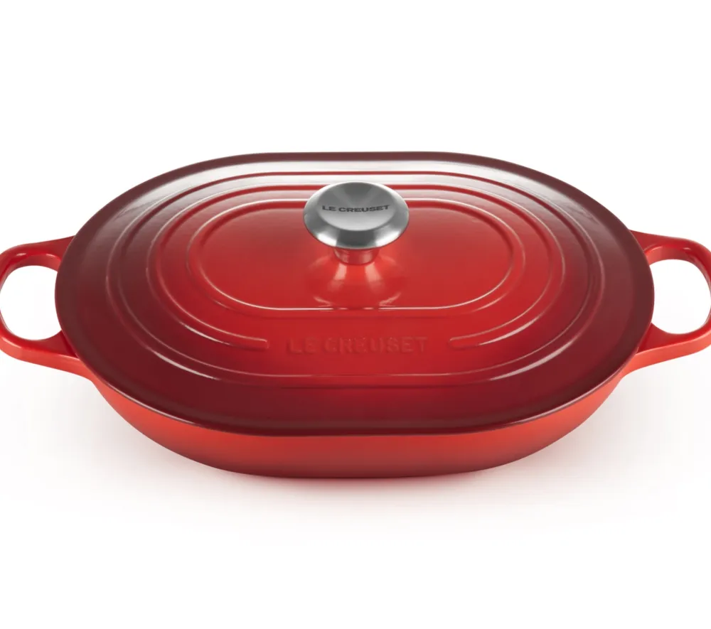 Le Creuset Braadpan Oblong Kersenrood 31 cm Sale