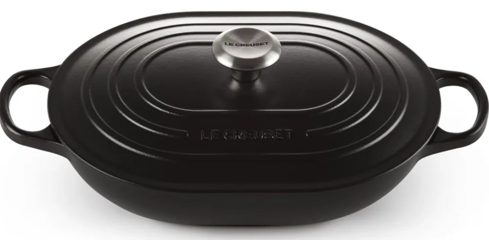 Le Creuset Braadpan Oblong Mat Zwart 31 cm Clearance