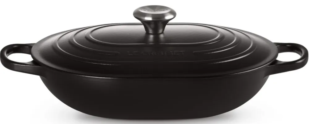 Le Creuset Braadpan Oblong Mat Zwart 31 cm Clearance