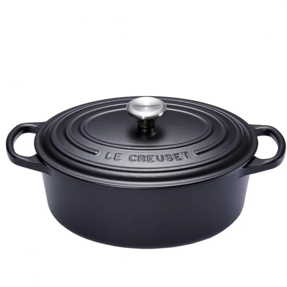 Braadpan Le Creuset Signature Ovaal Mat Zwart 40 cm