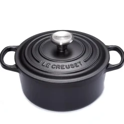 Le Creuset Braadpan Signature Rond Mat Zwart 22 cm Discount