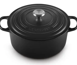 Le Creuset Braadpan Signature Rond Mat Zwart 28 cm Discount