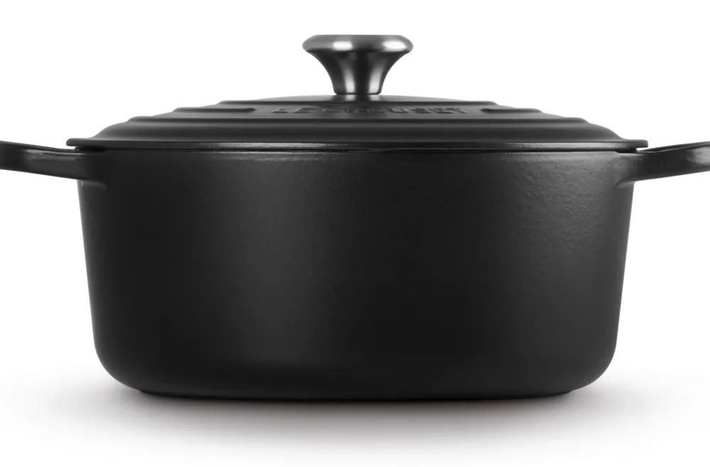 Le Creuset Braadpan Signature Rond Mat Zwart 28 cm Discount