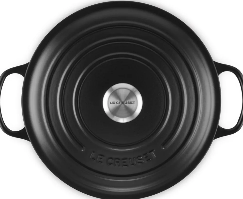 Le Creuset Braadpan Signature Rond Mat Zwart 28 cm Discount