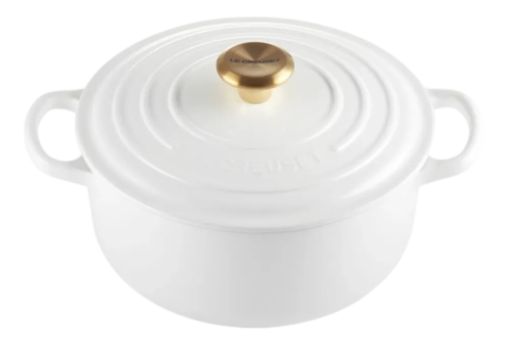Le Creuset Braadpan Signature Rond White 20 cm Outlet