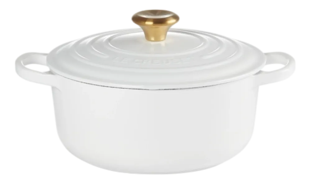 Le Creuset Braadpan Signature Rond White 20 cm Outlet