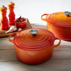 Le Creuset Braadpan Signature Rond Oranjerood 24 cm Discount