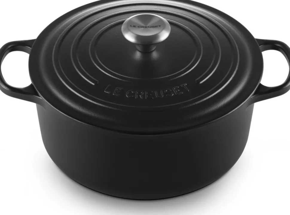 Le Creuset Braadpan Signature Rond Azure 22 cm Outlet