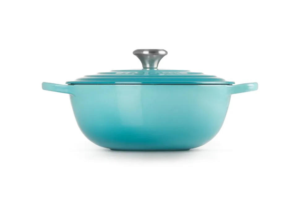 Braadpan Le Creuset Signature Rond Caribbean Blue 26 cm