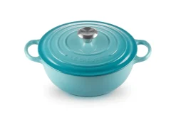 Braadpan Le Creuset Signature Rond Caribbean Blue 26 cm