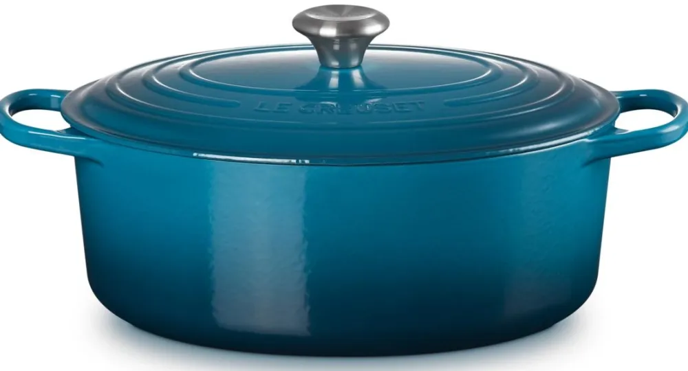 Le Creuset Braadpan Signature Ovaal Deep Teal 31 cm