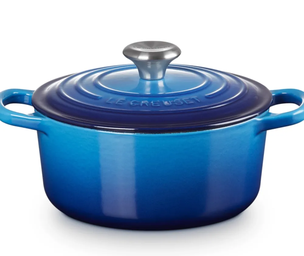 Le Creuset Braadpan Signature Rond Azure 18 cm New