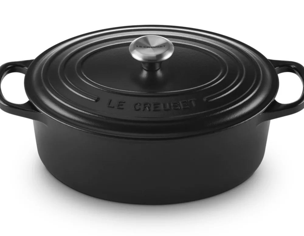 Le Creuset Braadpan Signature Ovaal Mat Zwart 29 cm