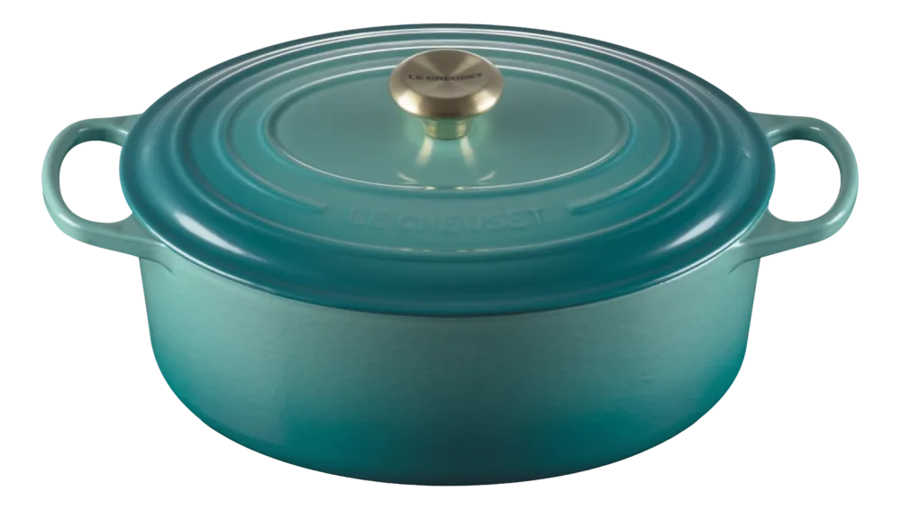 Le Creuset Braadpan Signature Bleu Riviera Hot