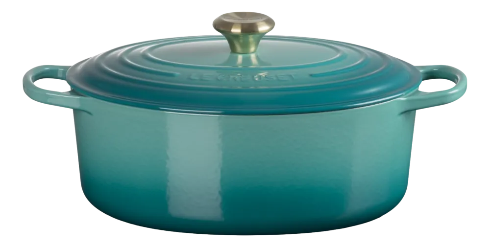 Le Creuset Braadpan Signature Bleu Riviera Hot