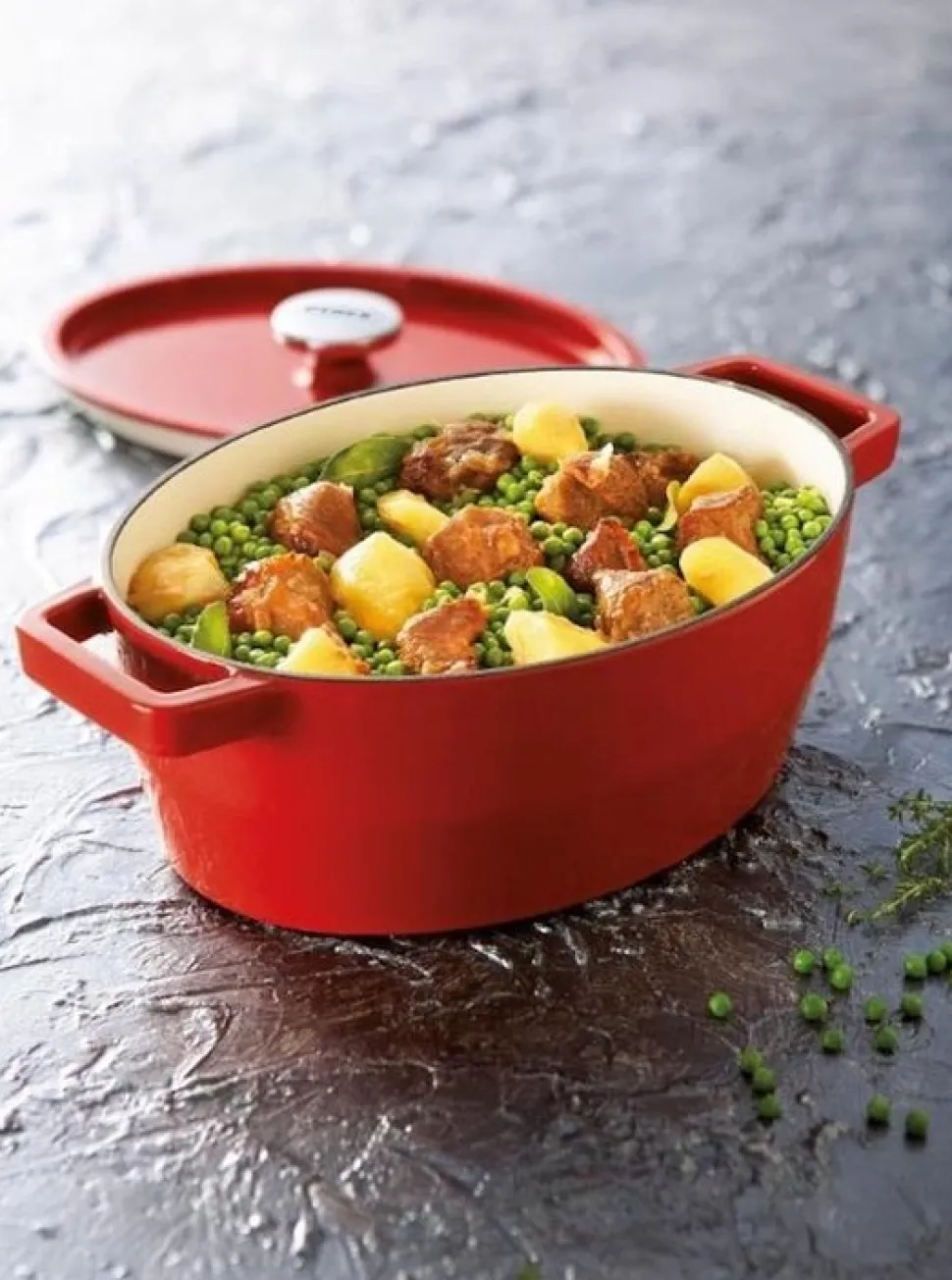 Braadpan Pyrex Slowcook Ovaal Rood 5,8 L