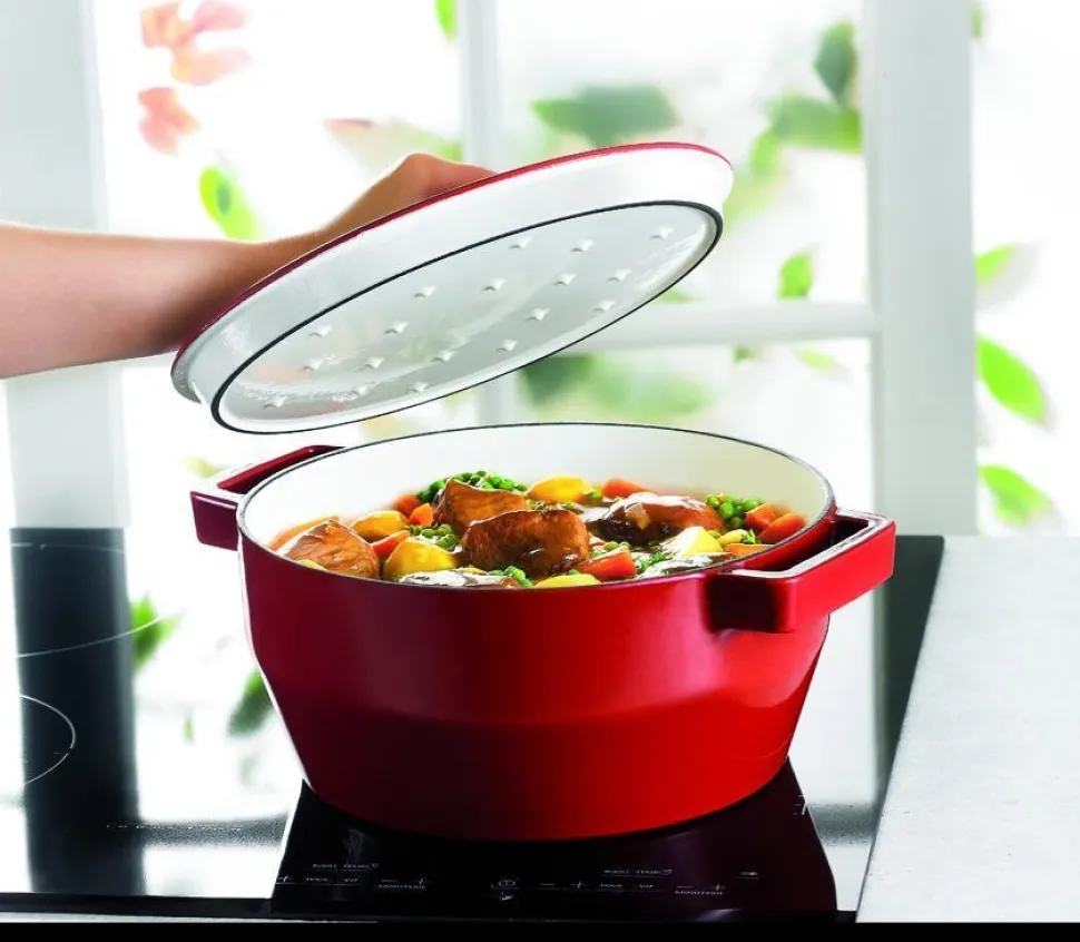 Braadpan Pyrex Slowcook Rond Rood 6,3 L