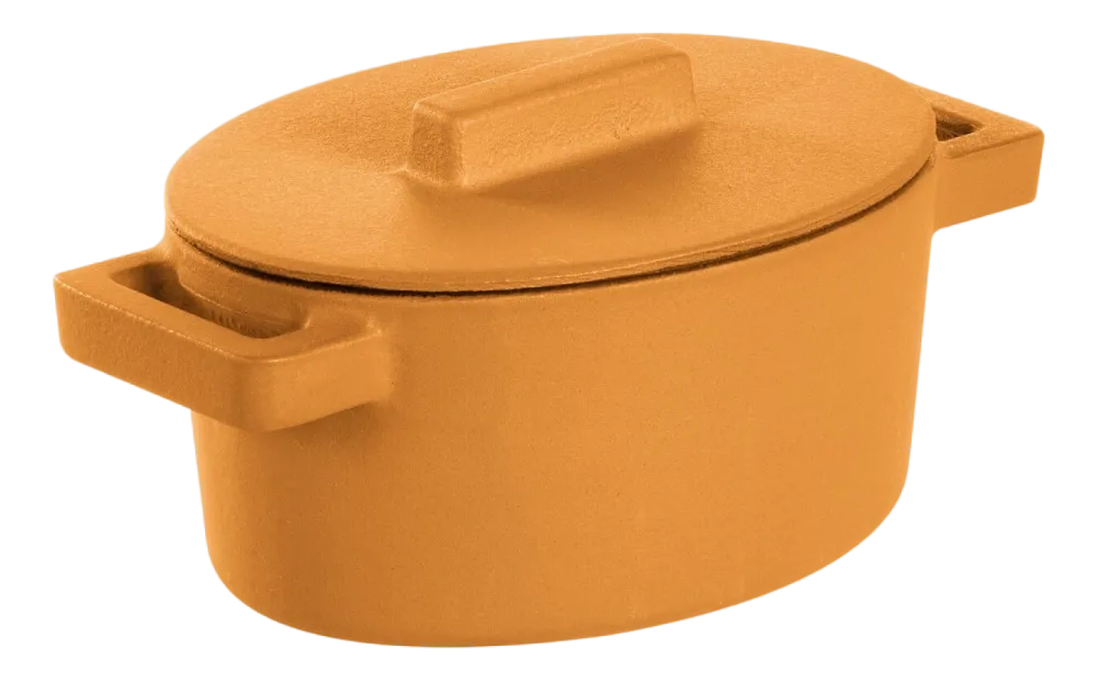 Sambonet Braadpan Terra.Cotto Cast Iron Oval Vanilla 13 x 10 cm Outlet