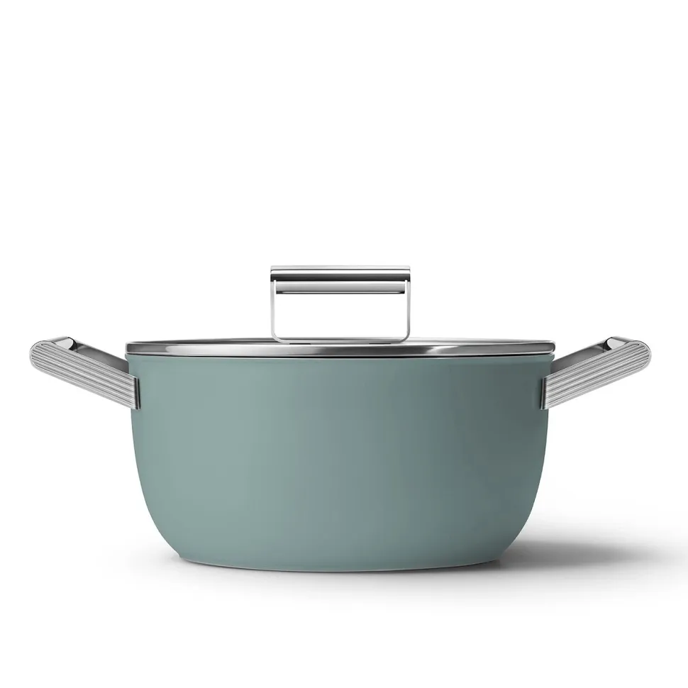 Braadpan Smeg 50's Style Emerald Green 24 cm