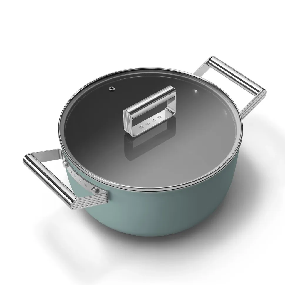 Braadpan Smeg 50's Style Emerald Green 24 cm