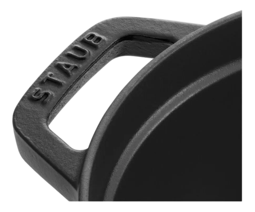 Braadpan Staub Cocotte Laag Rond Zwart 28 cm