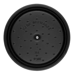 Braadpan Staub Cocotte Laag Rond Zwart 28 cm