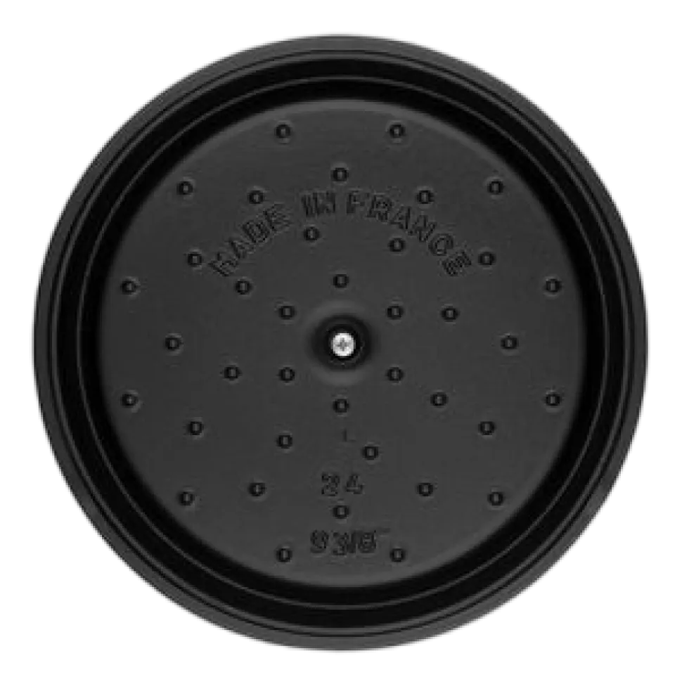 Braadpan Staub Cocotte Laag Rond Zwart 28 cm