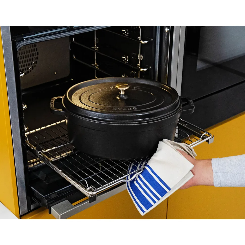 Braadpan Staub Cocotte Ovaal Zwart 33 cm