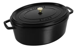 Braadpan Staub Cocotte Ovaal Zwart 33 cm