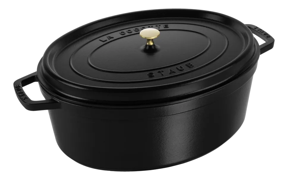 Braadpan Staub Cocotte Ovaal Zwart 33 cm