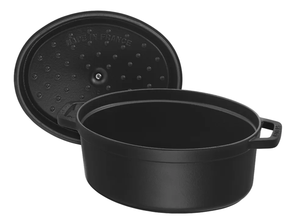Braadpan Staub Cocotte Ovaal Zwart 33 cm