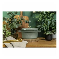 Staub Braadpan Cocotte Rond Eucalyptus Sale