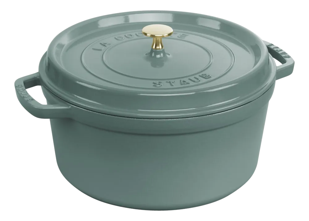 Staub Braadpan Cocotte Rond Eucalyptus Clearance