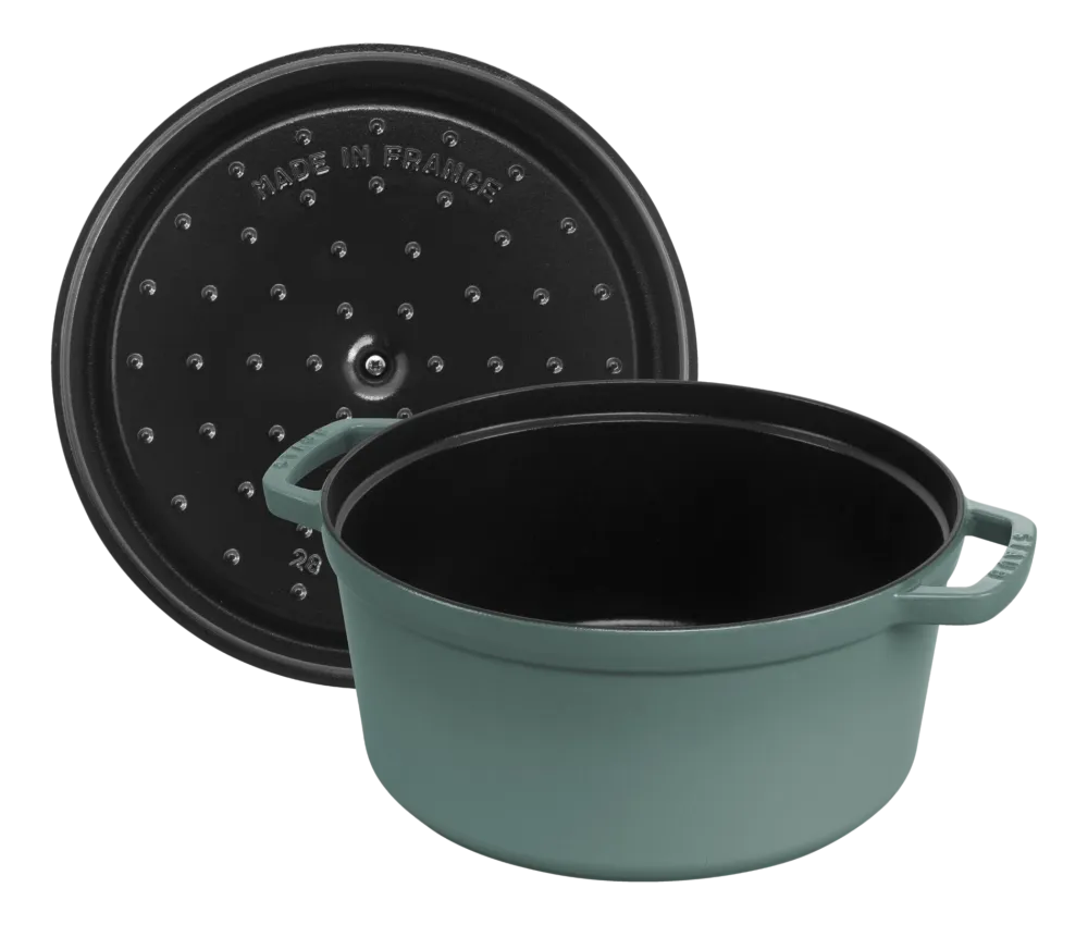 Staub Braadpan Cocotte Rond Eucalyptus Clearance