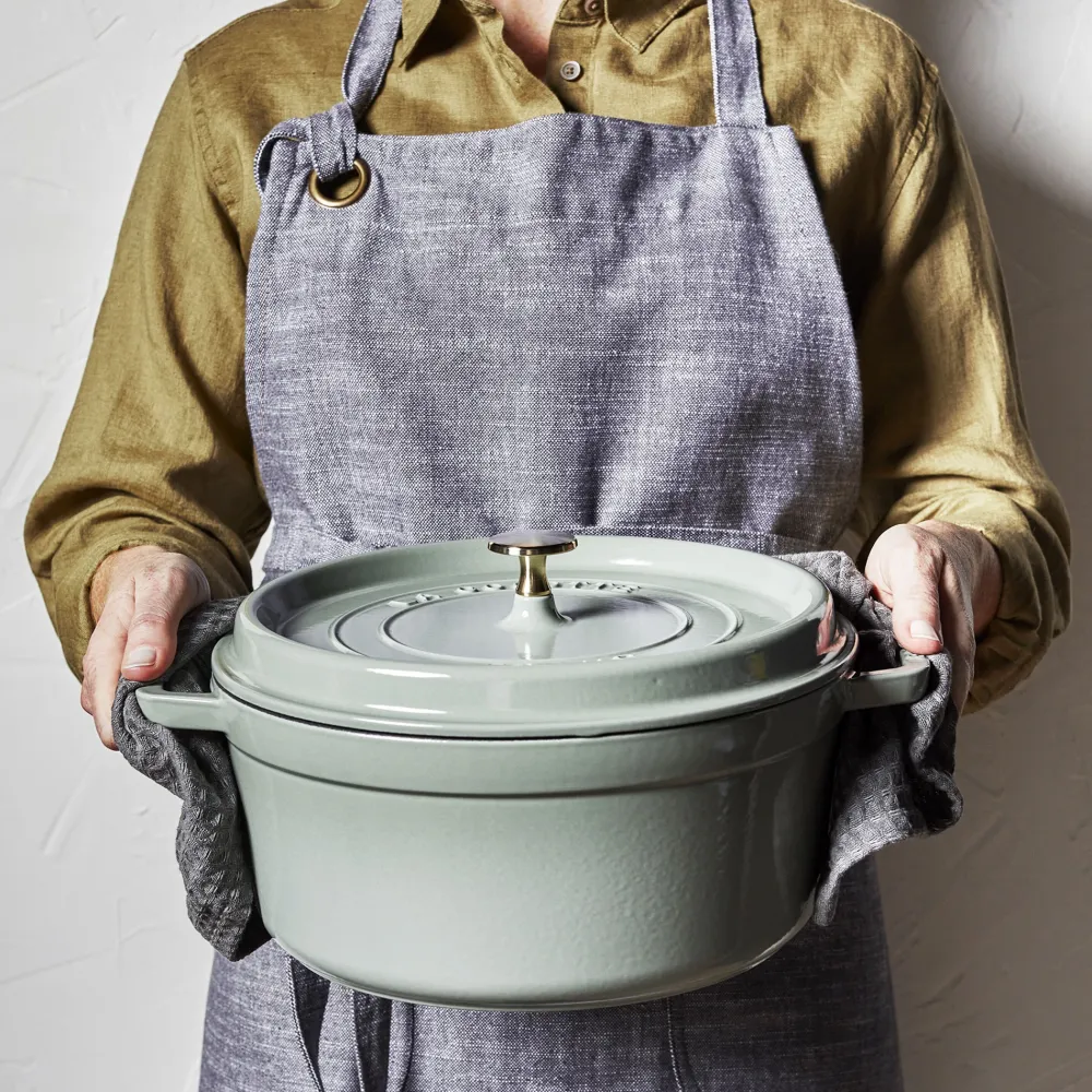 Staub Braadpan Cocotte Rond Eucalyptus Clearance