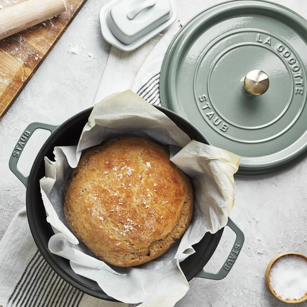 Staub Braadpan Cocotte Rond Eucalyptus Clearance