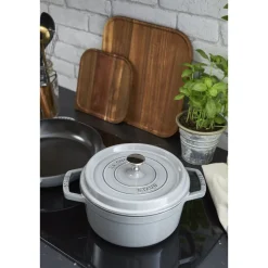 Braadpan Staub Cocotte Rond Grafietgrijs 20 cm