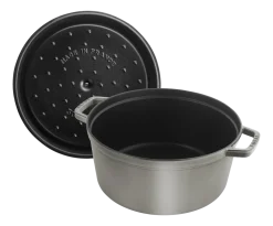 Braadpan Staub Cocotte Rond Grafietgrijs 20 cm