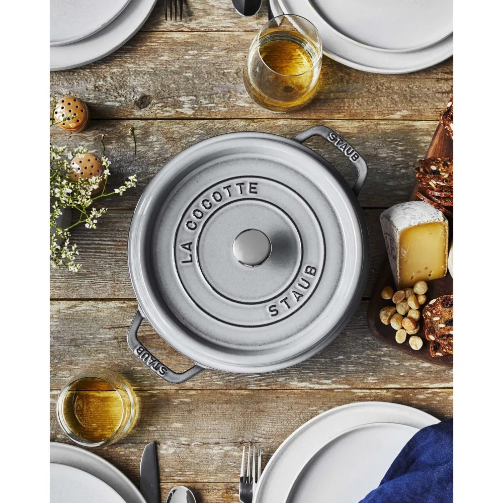 Staub Braadpan Cocotte Rond Grafietgrijs Clearance