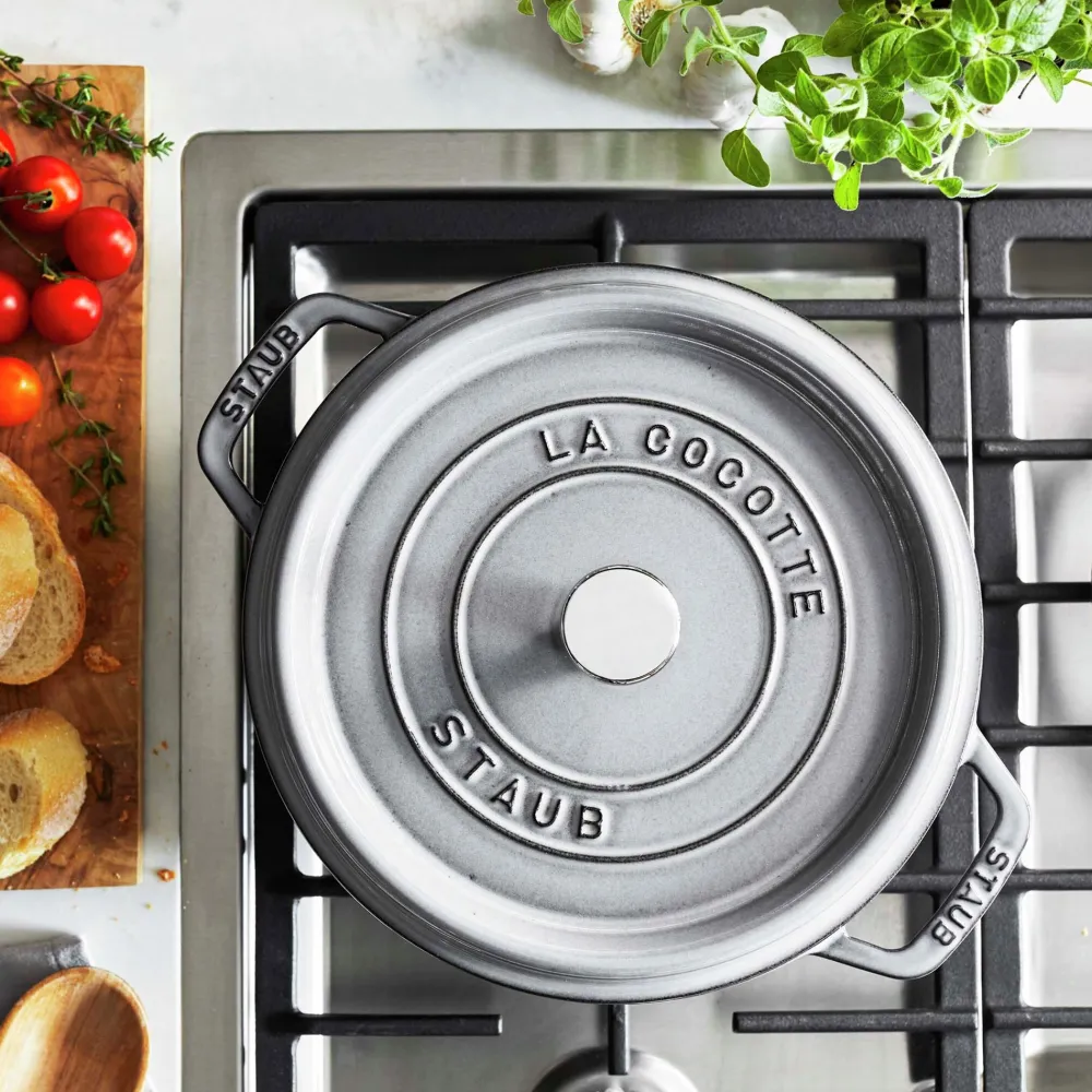 Staub Braadpan Cocotte Rond Grafietgrijs Clearance