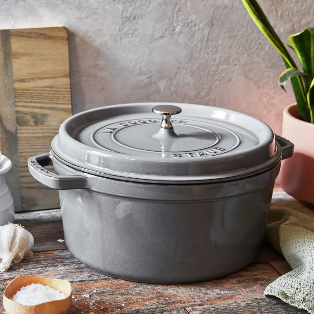 Staub Braadpan Cocotte Rond Grafietgrijs