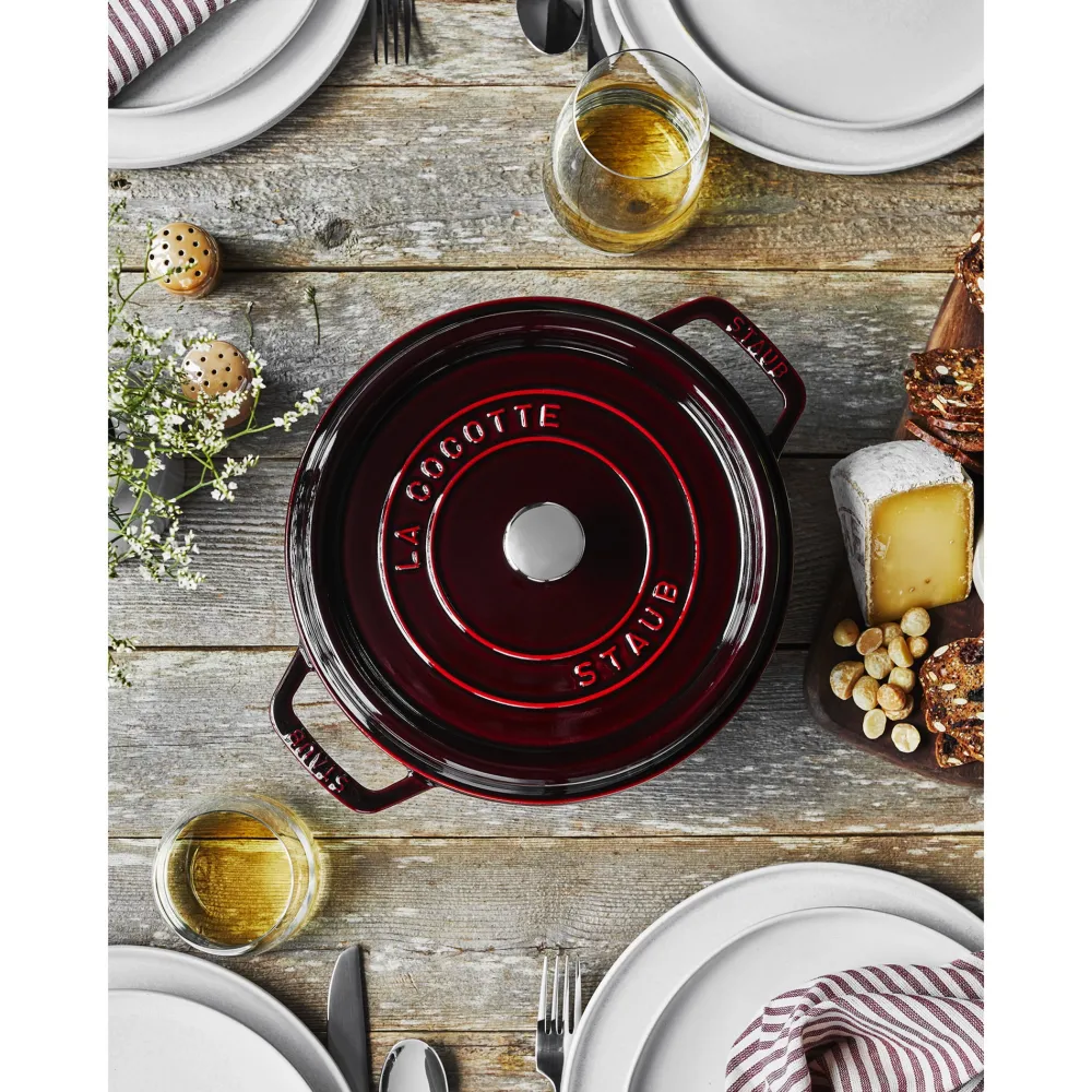 Staub Braadpan Cocotte Rond Grenadine Best