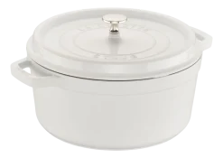 Staub Braadpan Cocotte Rond Puur Wit 26 cm Outlet
