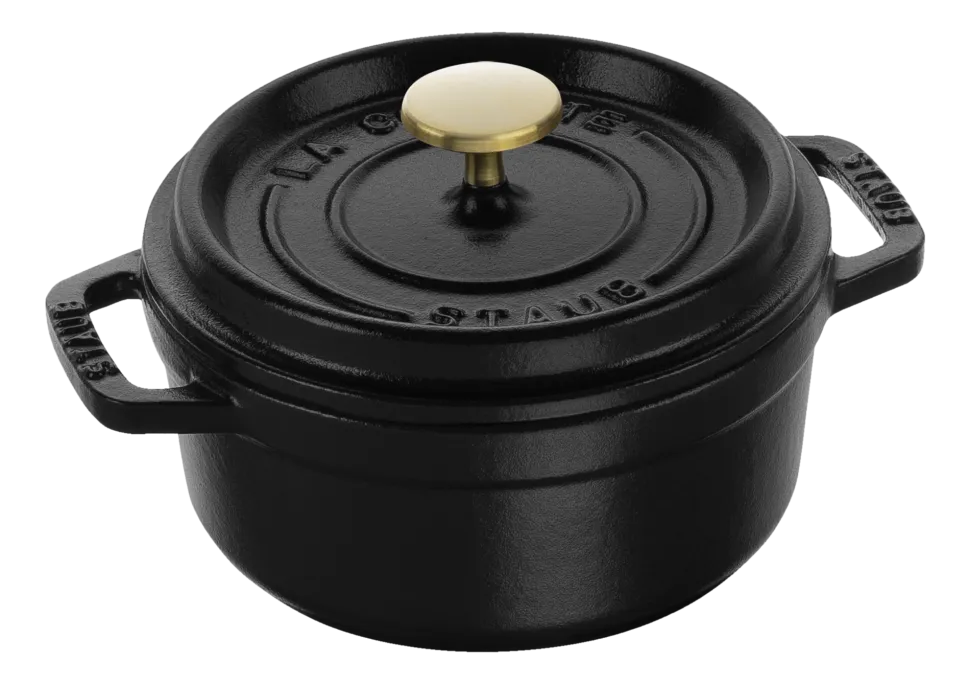 Braadpan Staub Cocotte Rond Zwart 12 cm